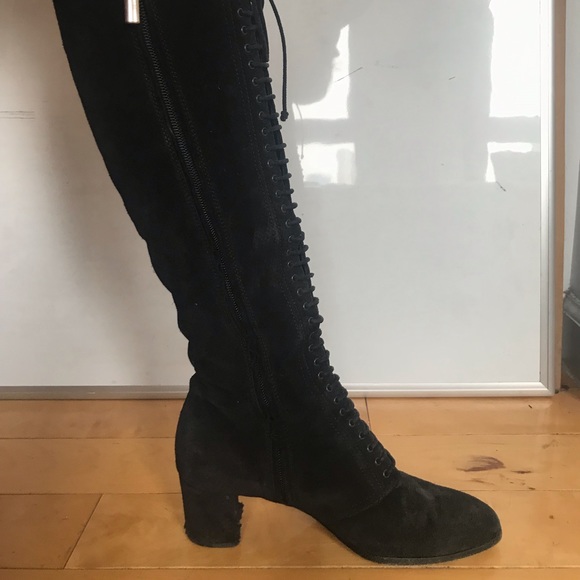 Suede lace up boots - Picture 2 of 3